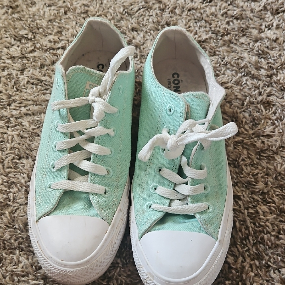Converse Light Green Canvas Sneakers